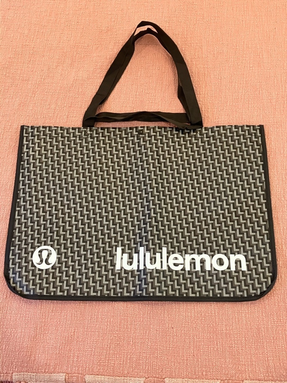 Reusable shopping bag with hand & shoulder strap - polypropylene with snap